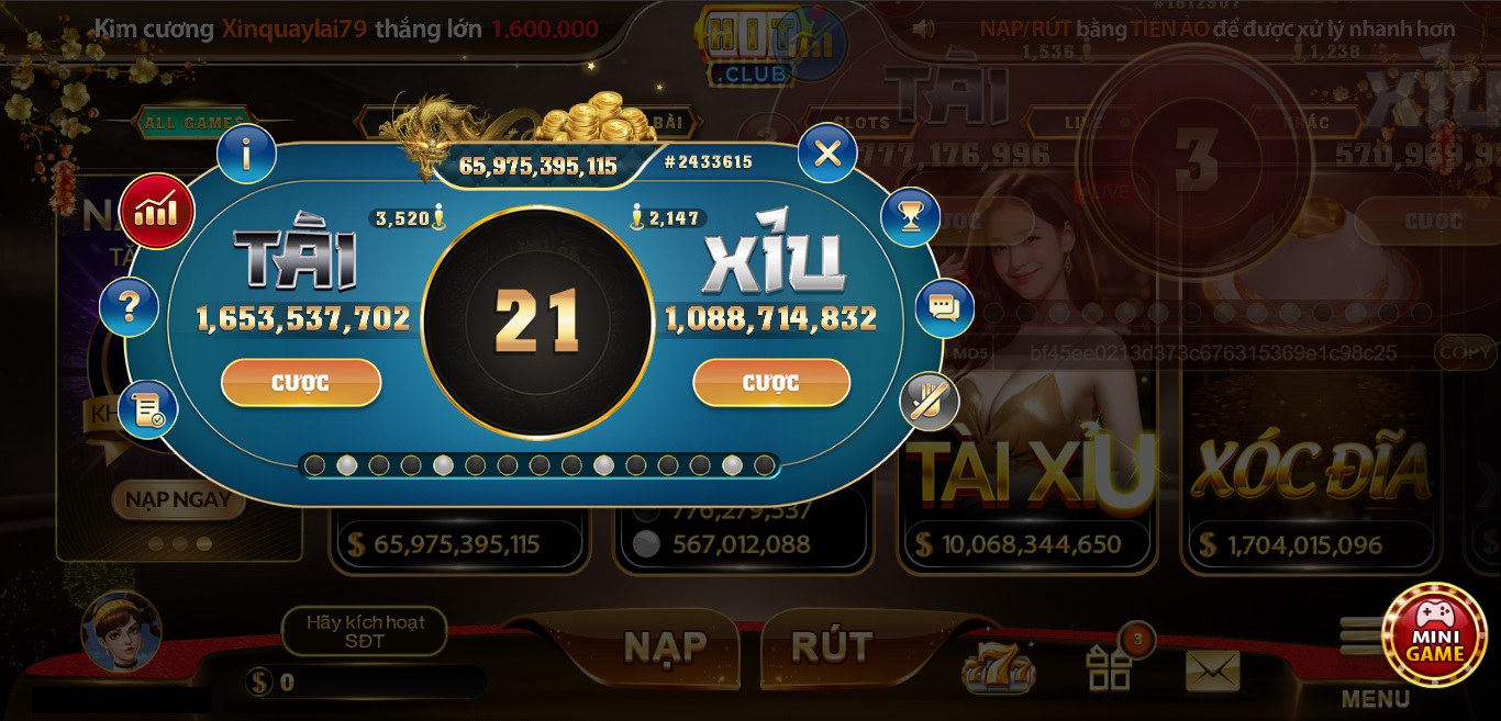 Tài xỉu HitClub